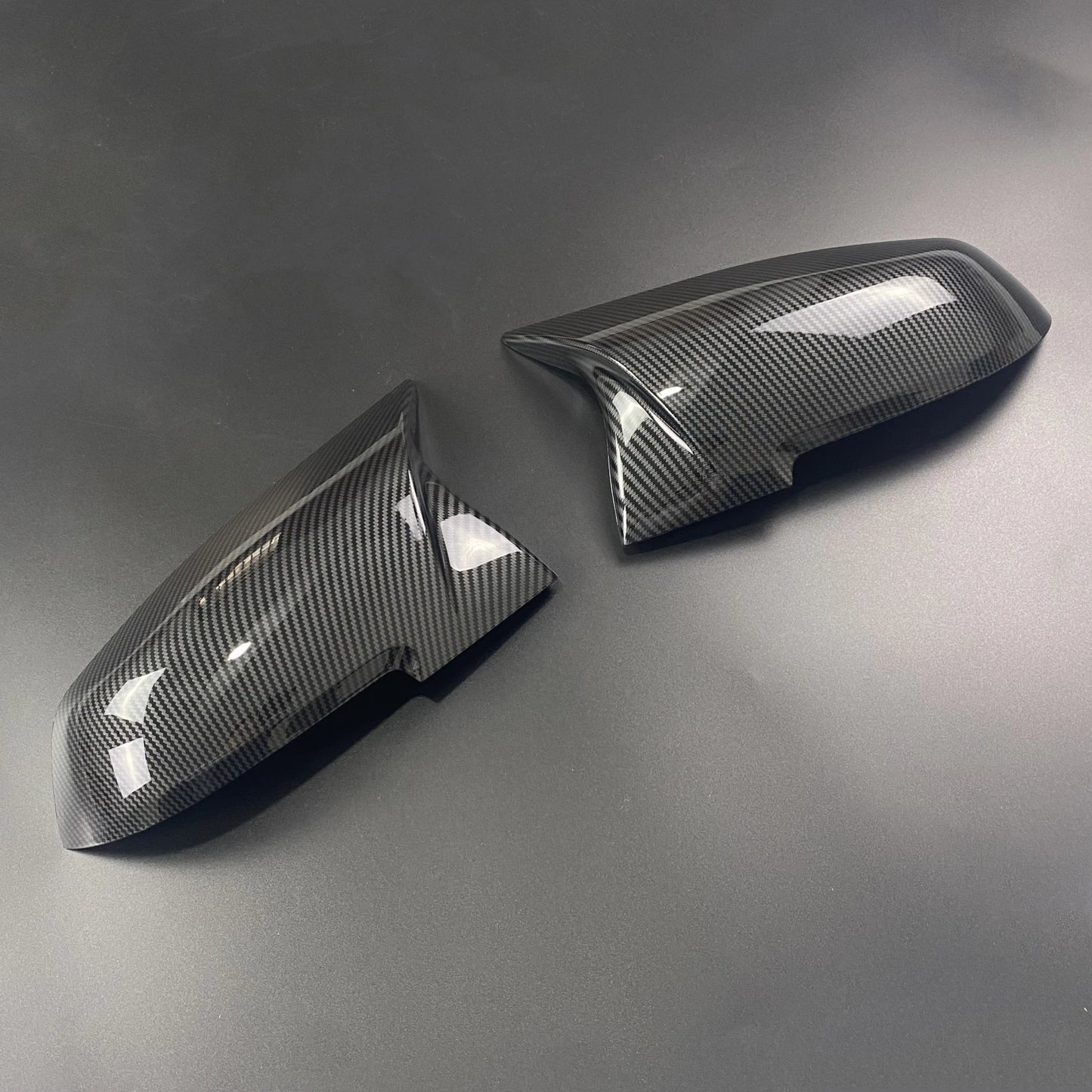BMW 1/2/3/4 Series - 2Pcs - ABS Gloss Black/Carbon Look Mirror Cover Cap