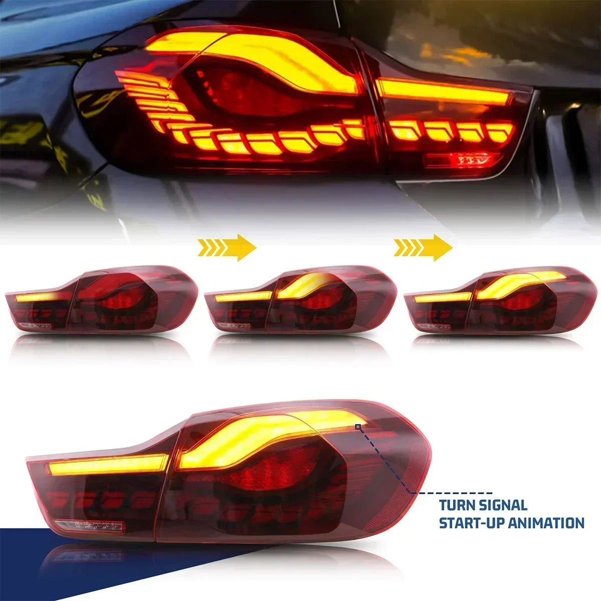 BMW 4 Series F32/F36/F82/M4 GTS/CS Style LED Tail Light - Plug + Play - 2014-2020