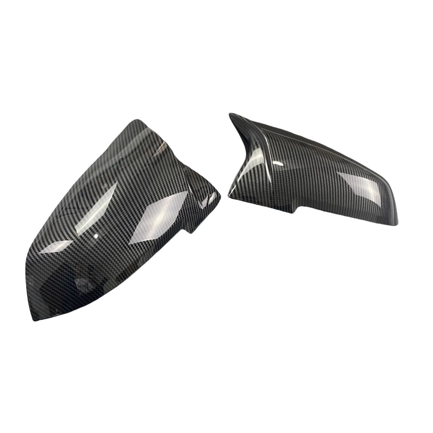 BMW 1/2/3/4 Series - 2Pcs - ABS Gloss Black/Carbon Look Mirror Cover Cap