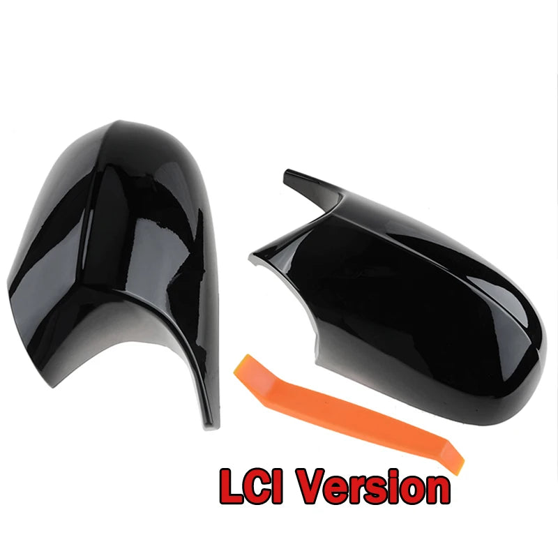 BMW E90 E91 E92 E93 E81 E87 E82 E88 3 1 Series Side Mirror Cover M-Style Carbon Fibre/Gloss Black