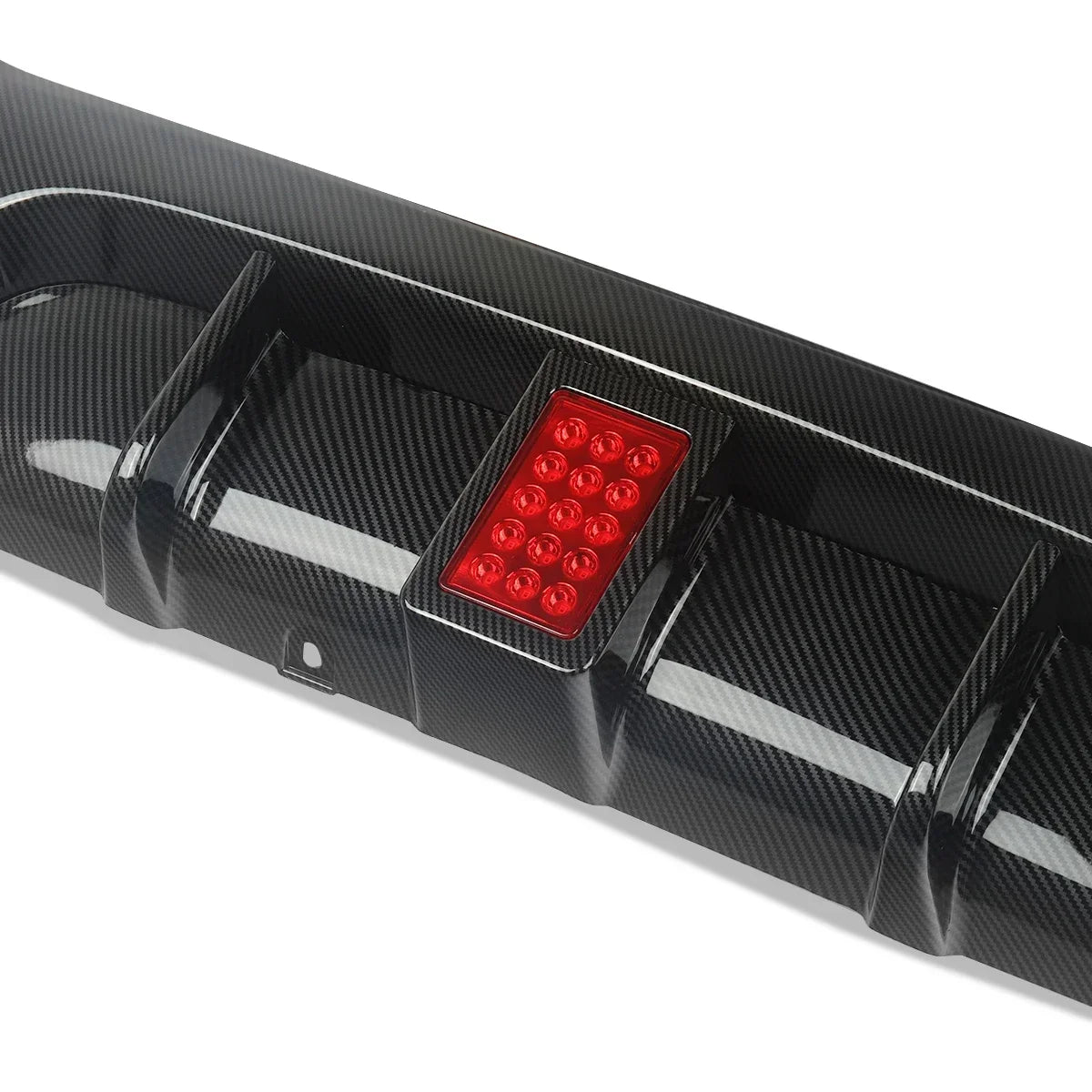 BMW E92 M-Sport Dual Exit Rear Diffuser w/ Rain Light Carbon Look