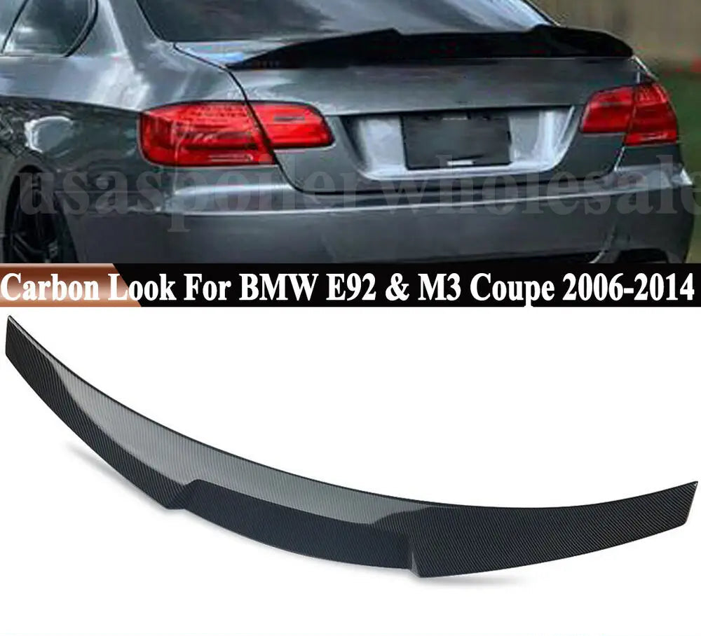 High Kick/PSM Spoiler Wing For 2006 - 2013 BMW E92 Coupe Carbon Fibre Look